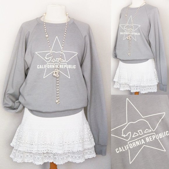 Lulu Lala Tops - NEW Grey Star California Fleece Lined Sweatshirts